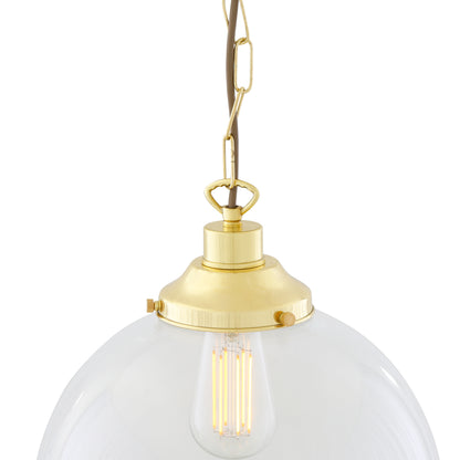 Riad Clear Glass Globe Pendant Light