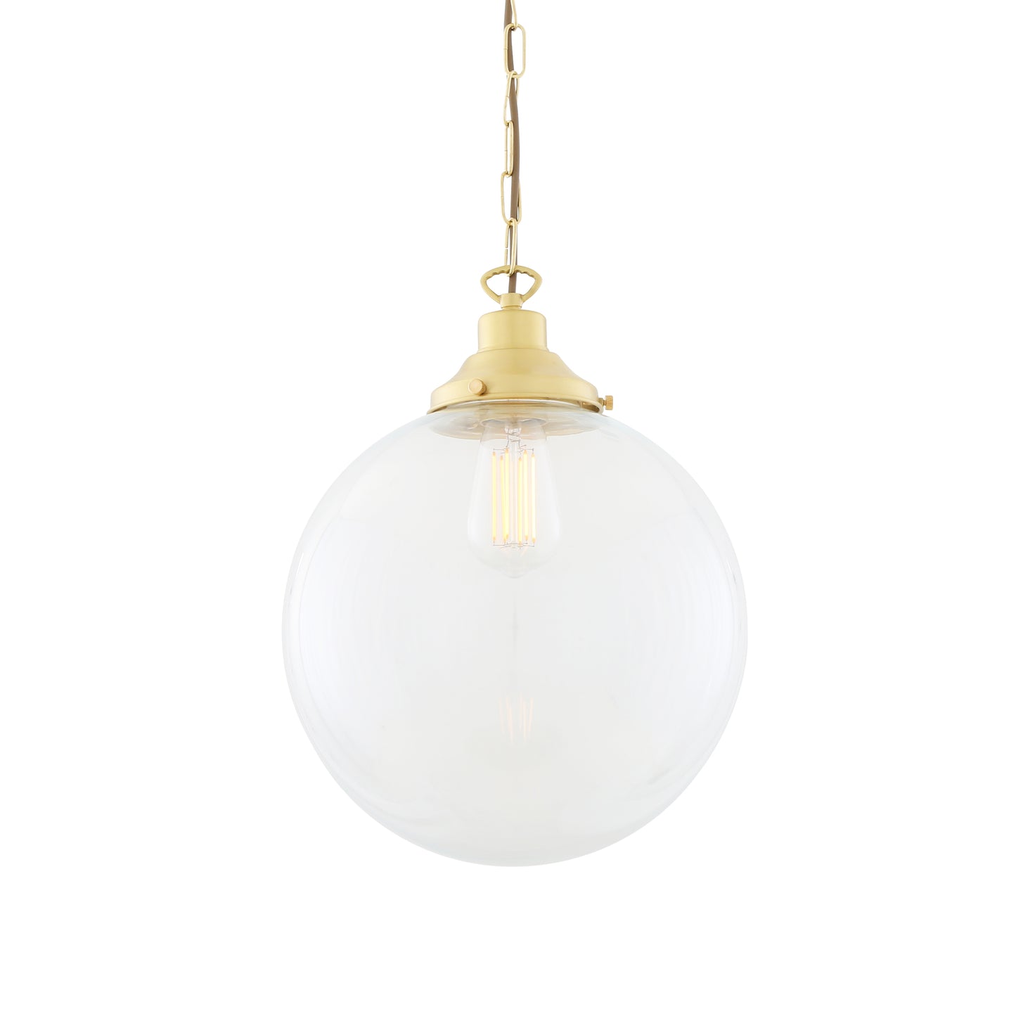 Riad Clear Glass Globe Pendant Light
