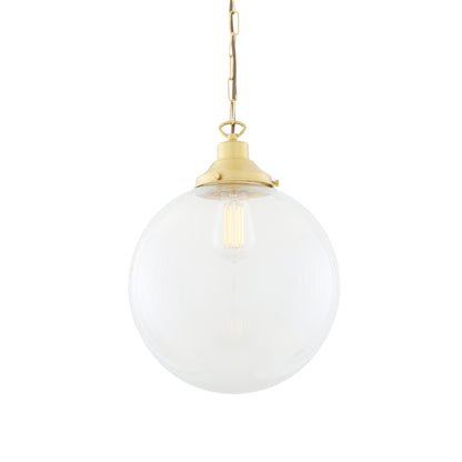 Riad Clear Glass Globe Pendant Light