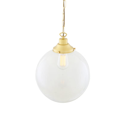 Riad Clear Glass Globe Pendant Light