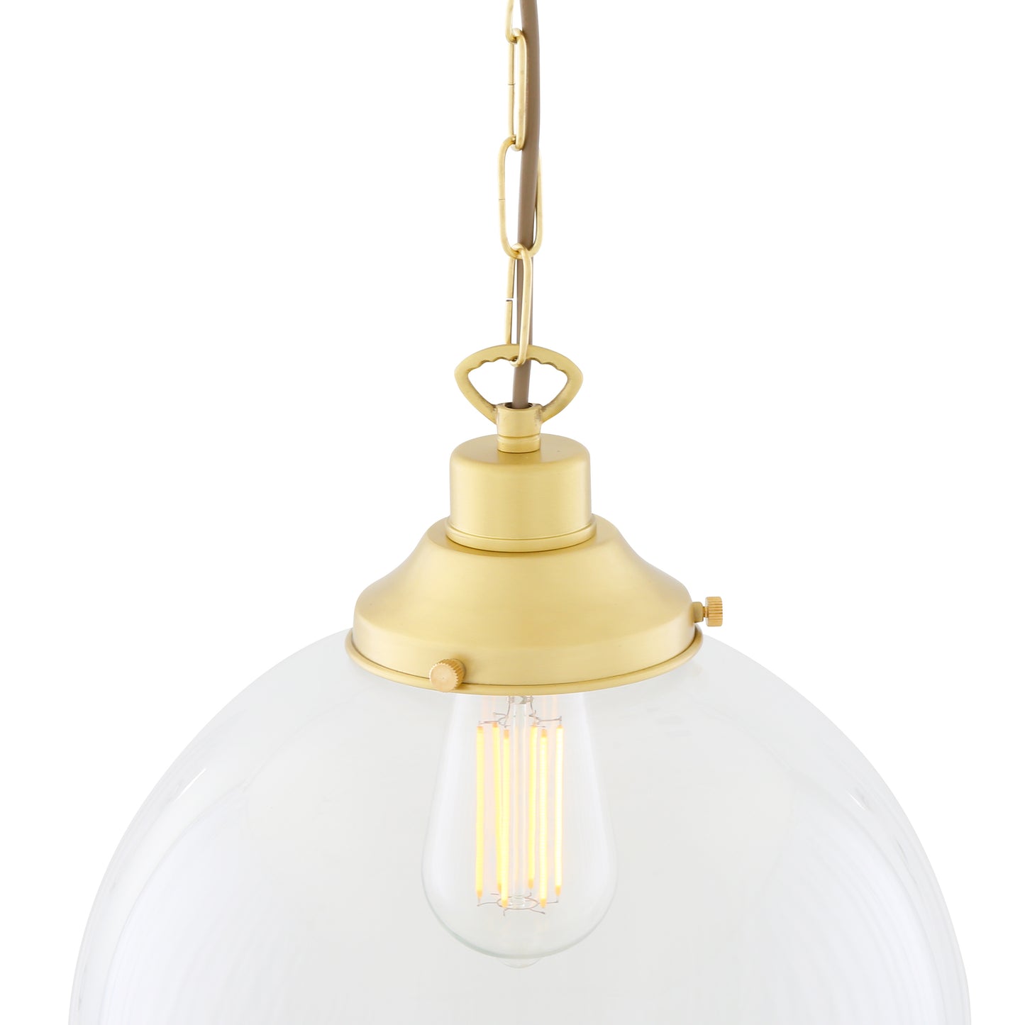 Riad Clear Glass Globe Pendant Light