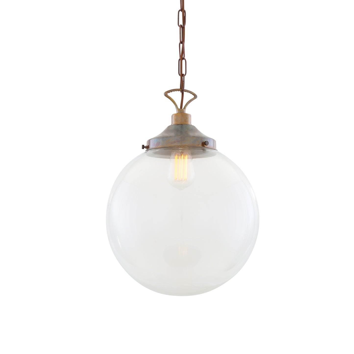 Riad Clear Glass Globe Pendant Light