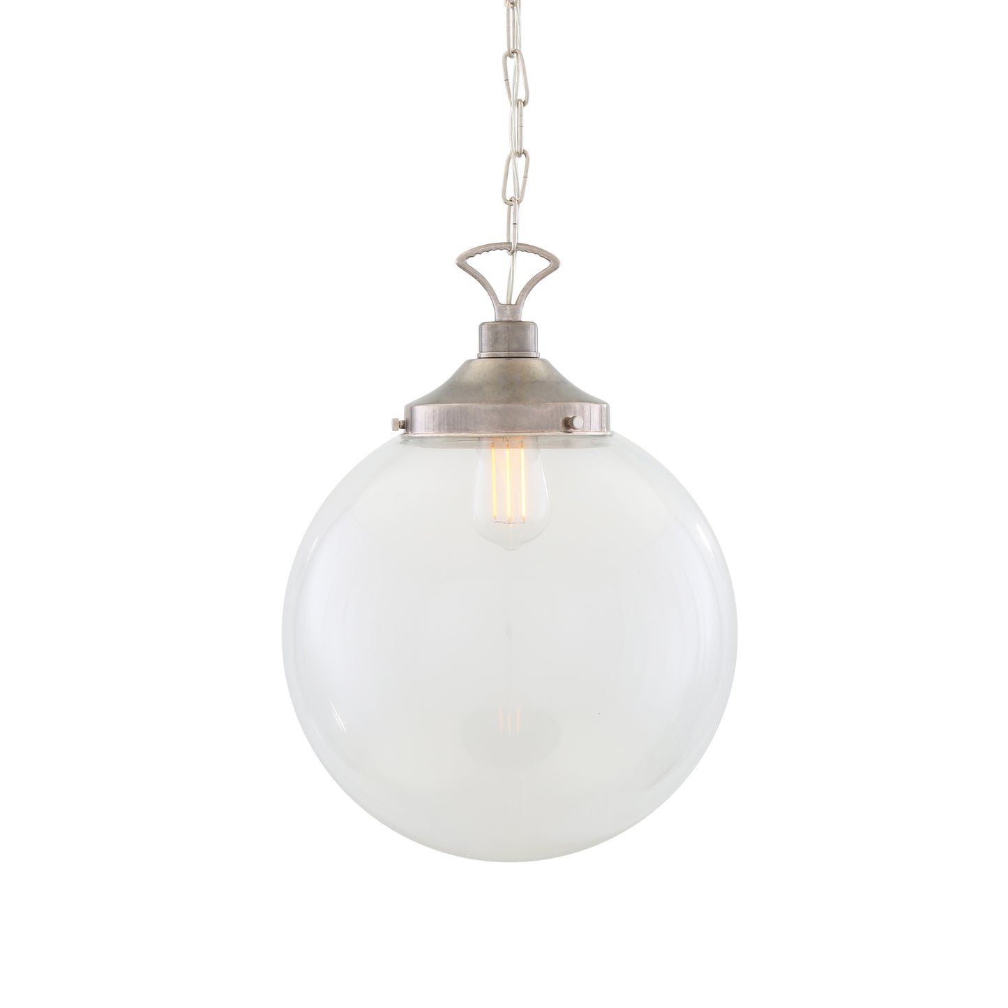 Riad Clear Glass Globe Pendant Light
