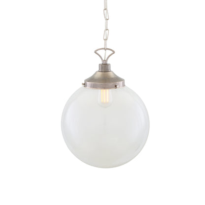 Riad Clear Glass Globe Pendant Light