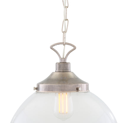 Riad Clear Glass Globe Pendant Light