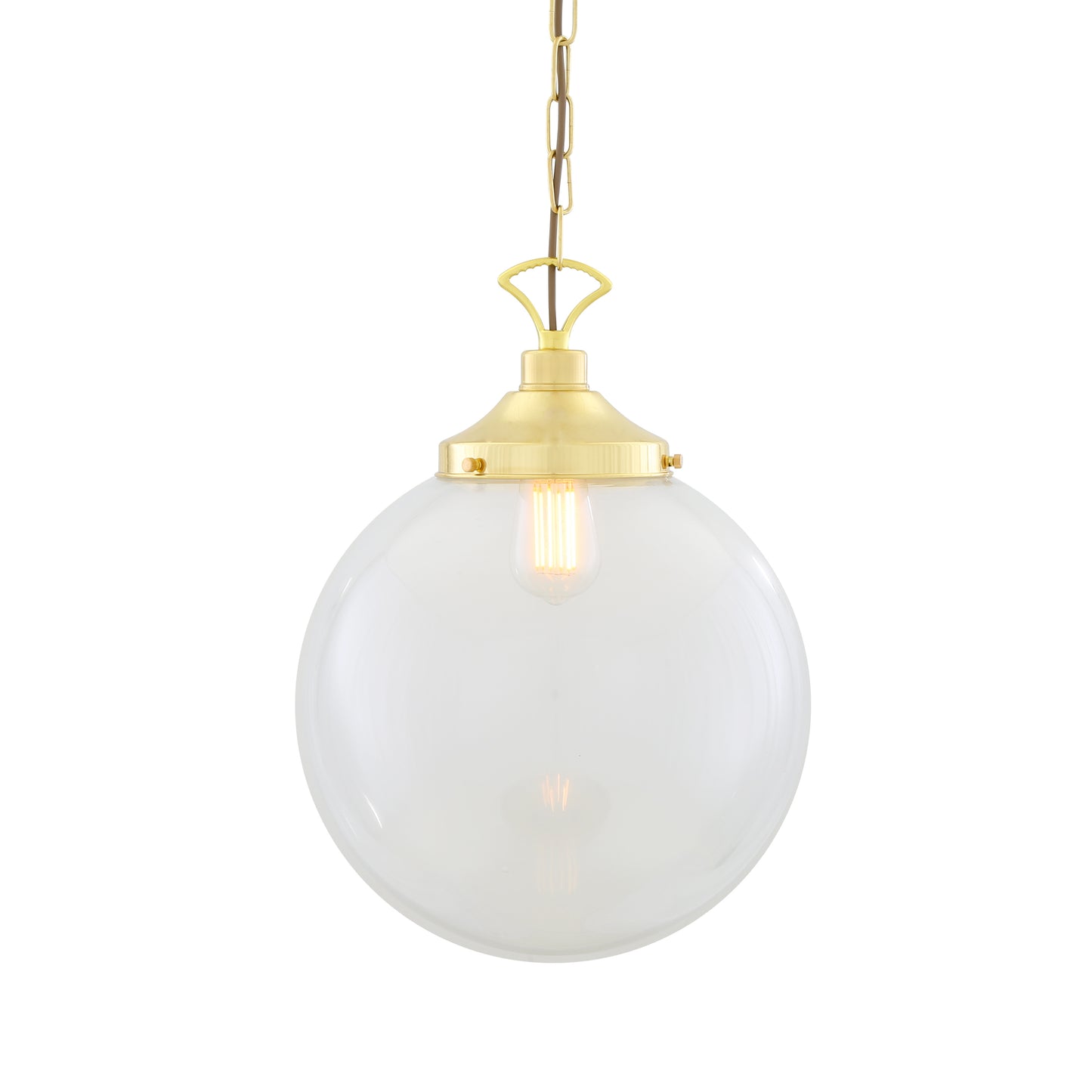 Riad Clear Glass Globe Pendant Light