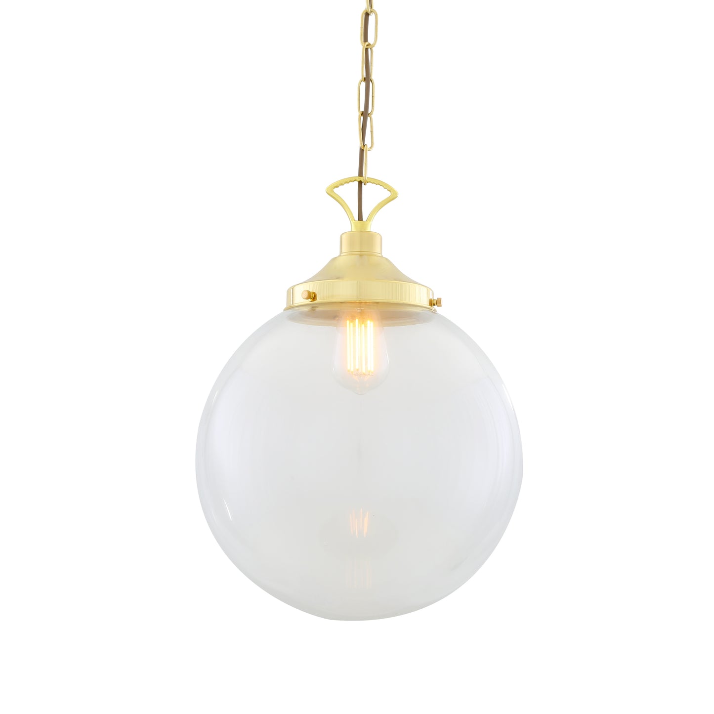 Riad Clear Glass Globe Pendant Light