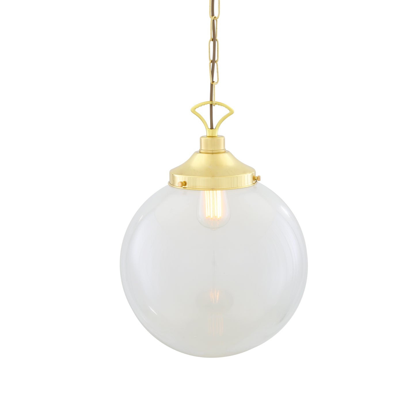 Riad Clear Glass Globe Pendant Light