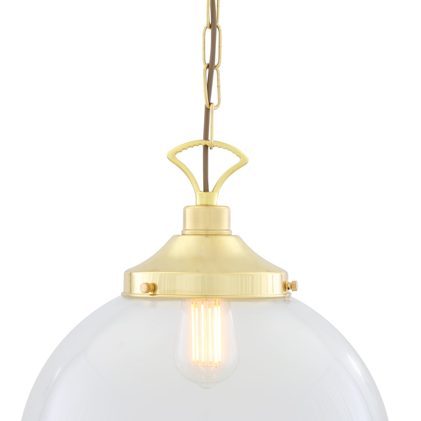 Riad Clear Glass Globe Pendant Light