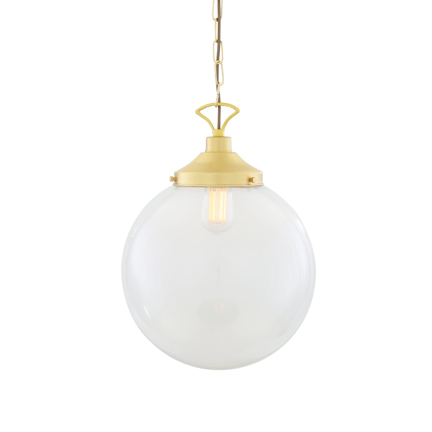 Riad Clear Glass Globe Pendant Light