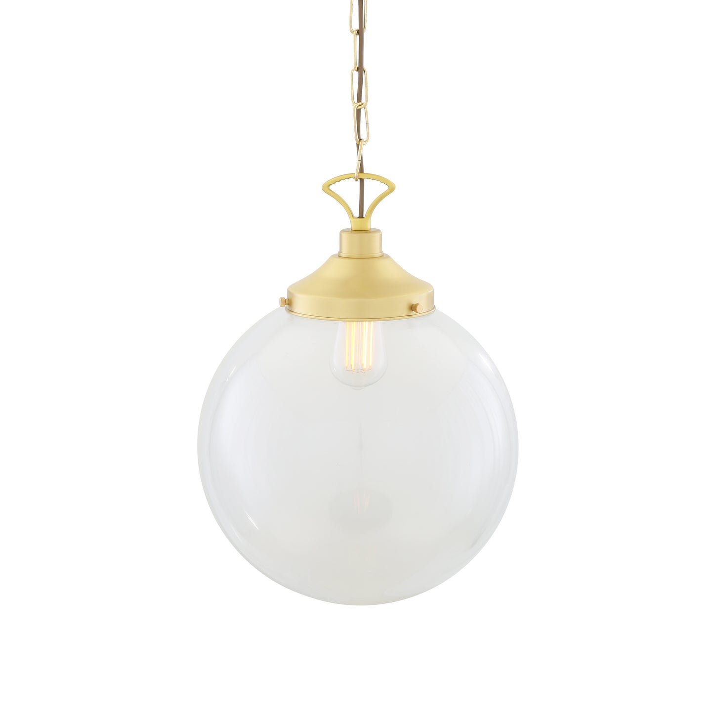 Riad Clear Glass Globe Pendant Light