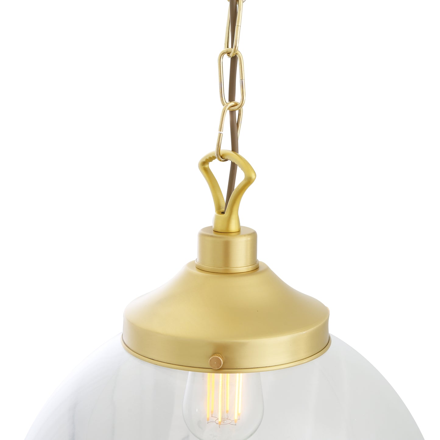 Riad Clear Glass Globe Pendant Light