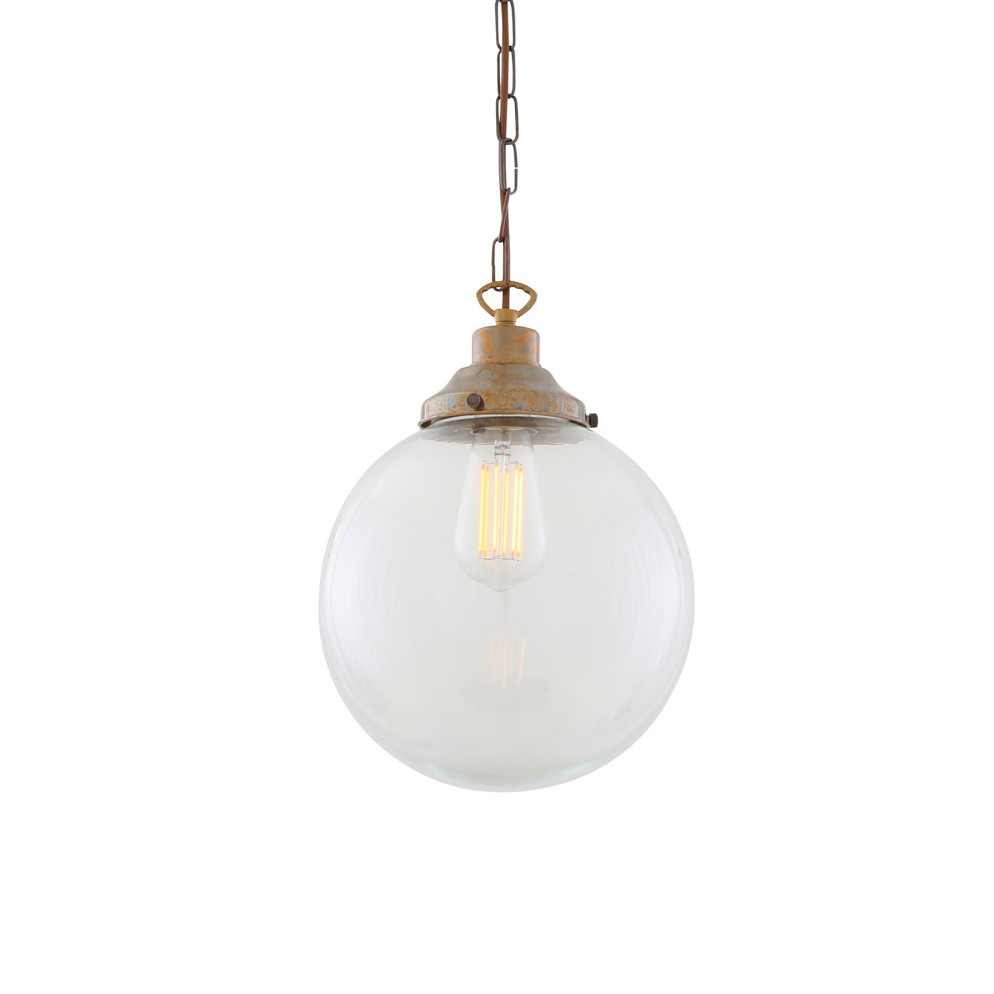 Riad Clear Glass Globe Pendant Light