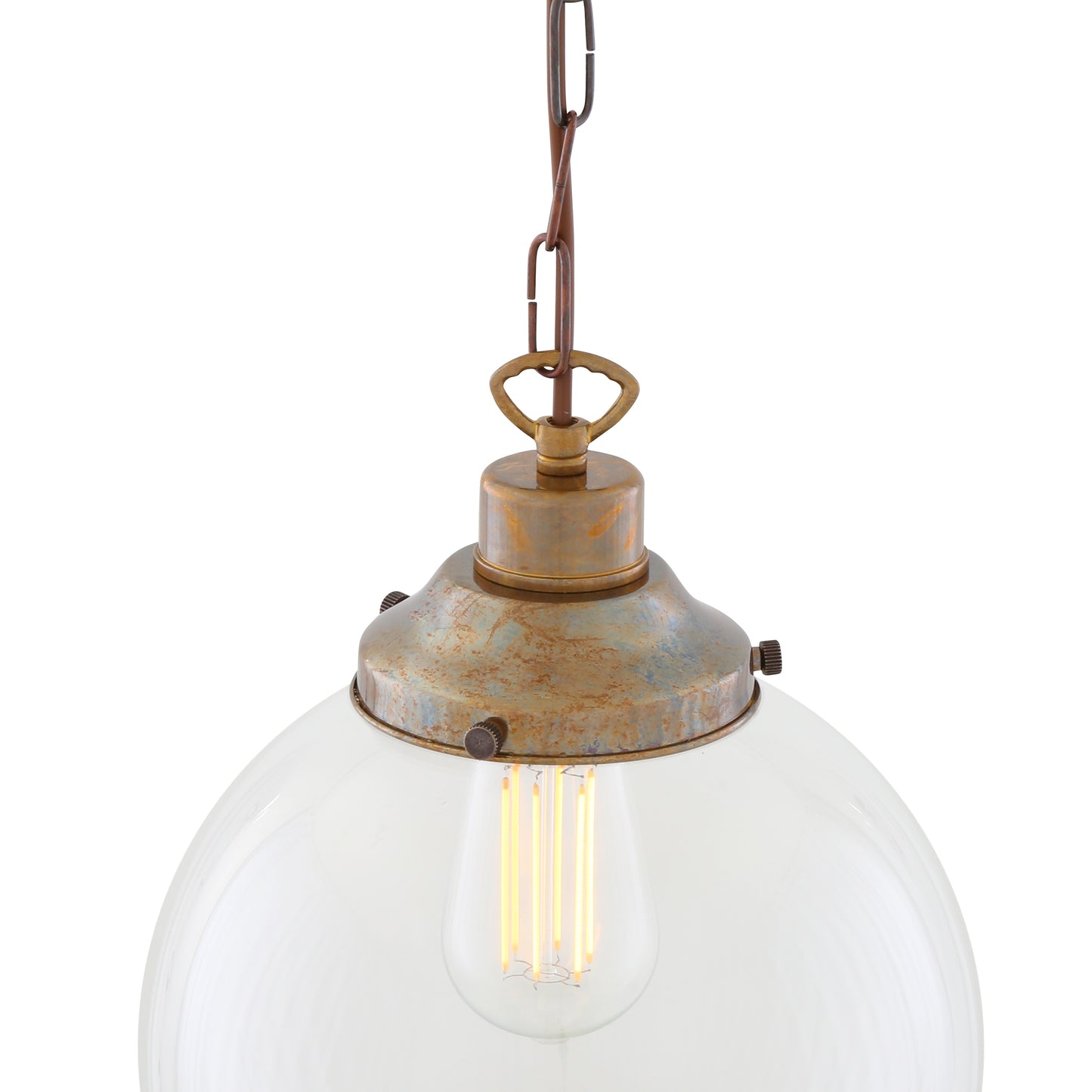 Riad Clear Glass Globe Pendant Light