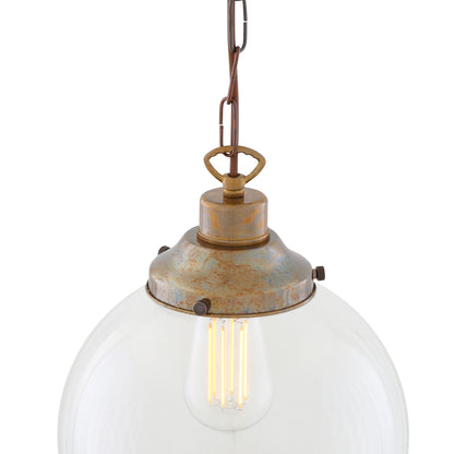 Riad Clear Glass Globe Pendant Light