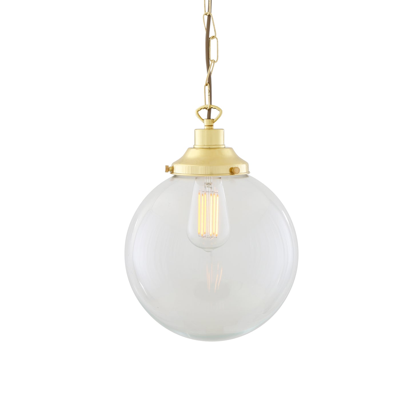 Riad Clear Glass Globe Pendant Light