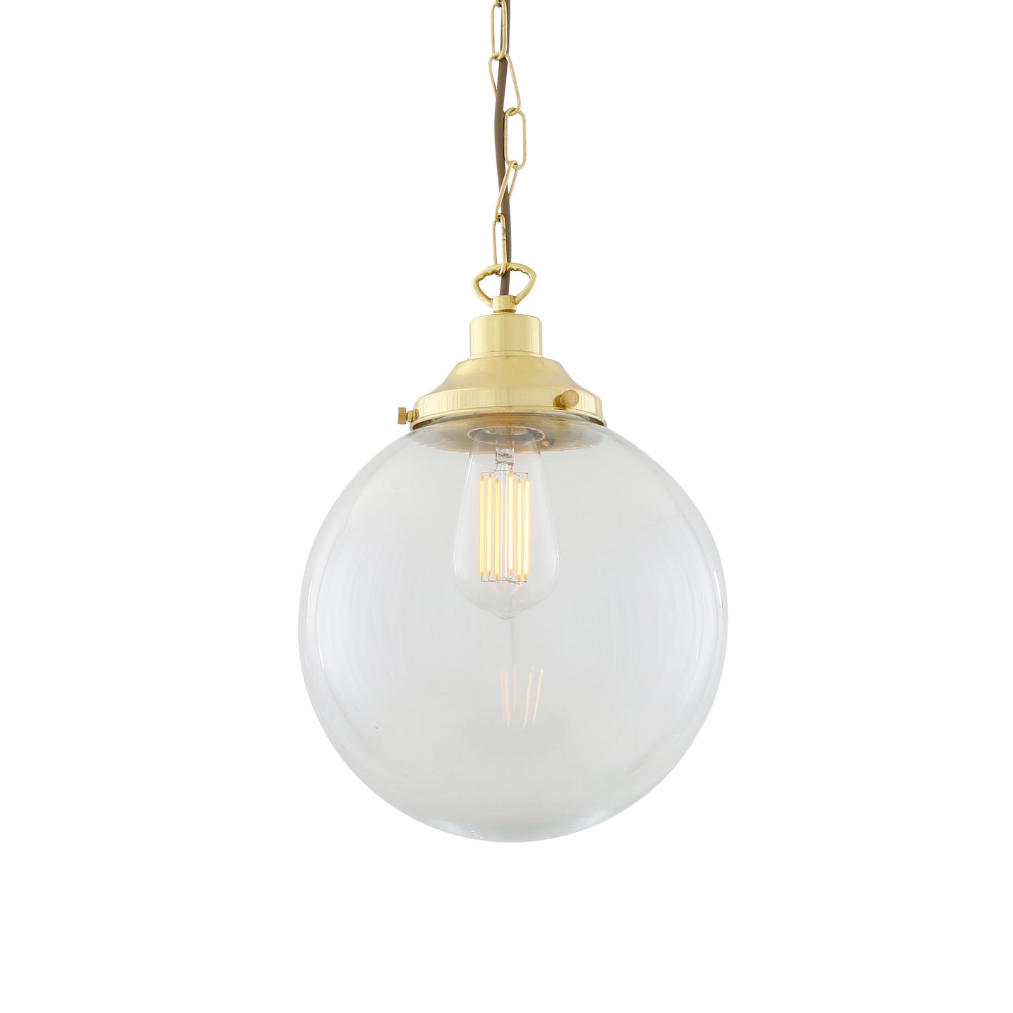 Riad Clear Glass Globe Pendant Light