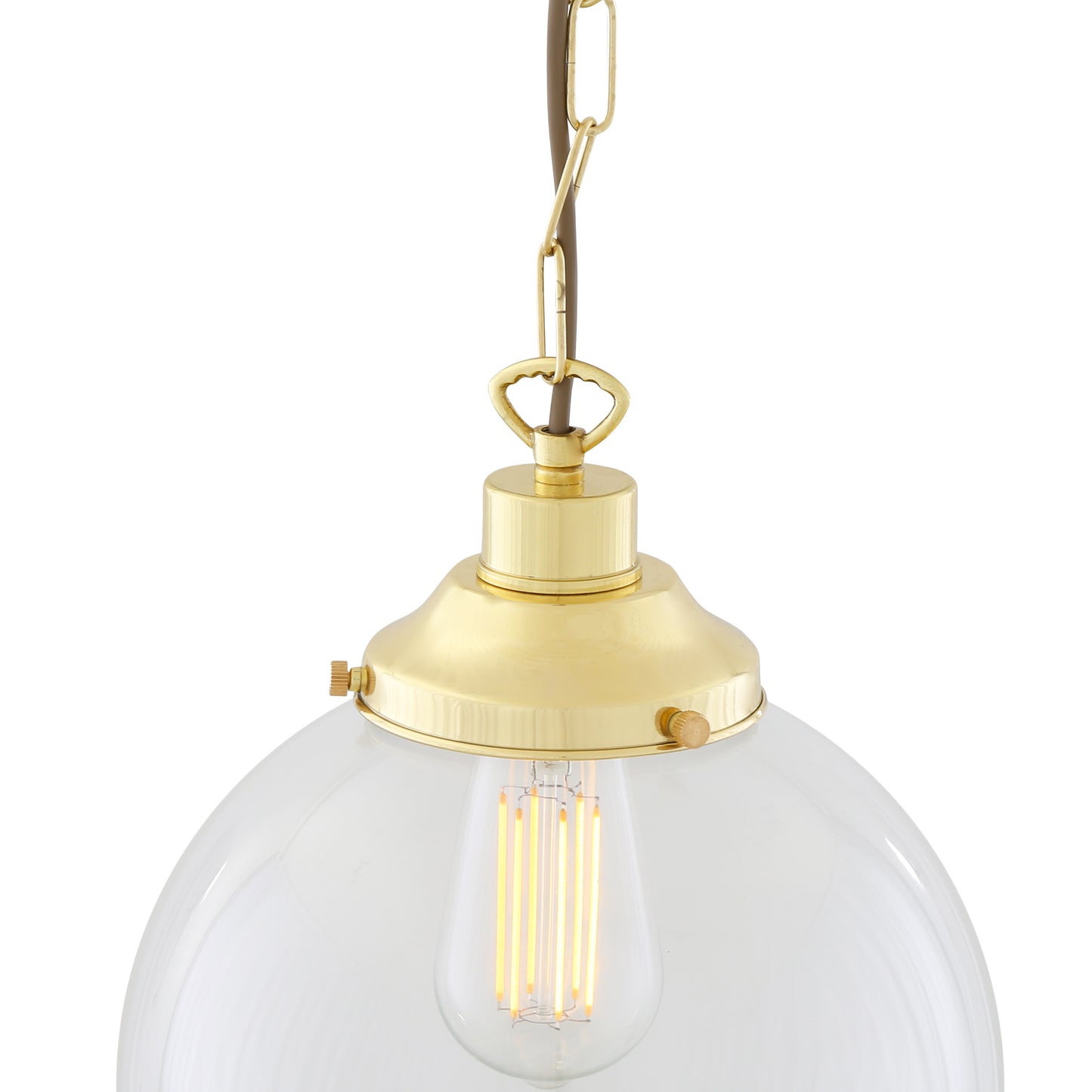 Riad Clear Glass Globe Pendant Light