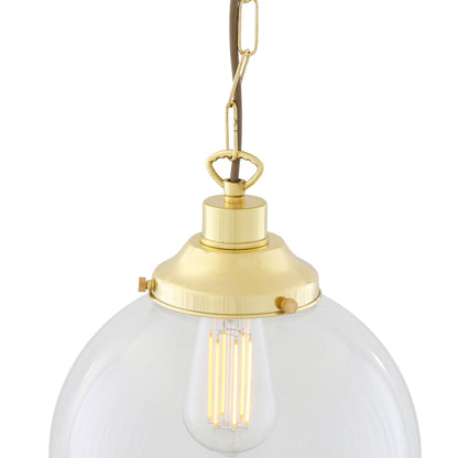 Riad Clear Glass Globe Pendant Light