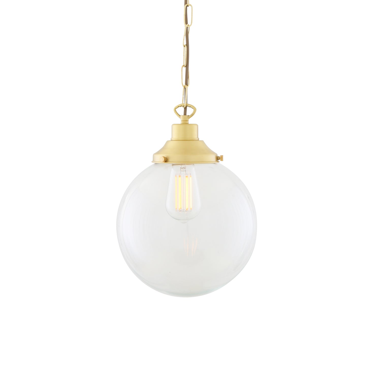 Riad Clear Glass Globe Pendant Light