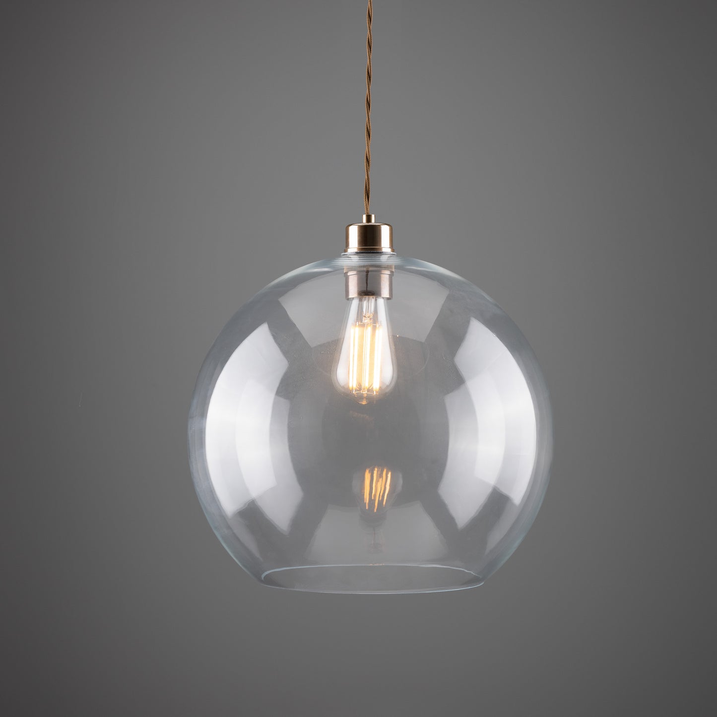 Eden Clear Open Glass Globe Pendant Light