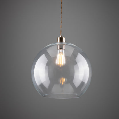 Eden Clear Open Glass Globe Pendant Light