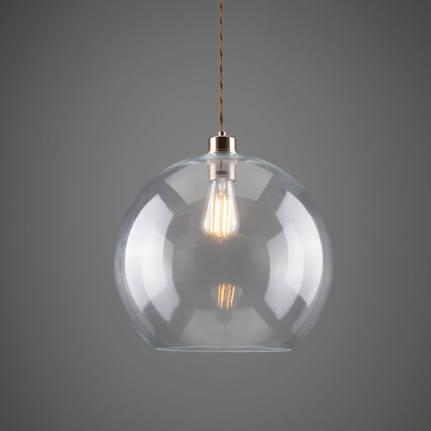 Eden Clear Open Glass Globe Pendant Light