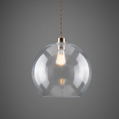 Eden Clear Open Glass Globe Pendant Light
