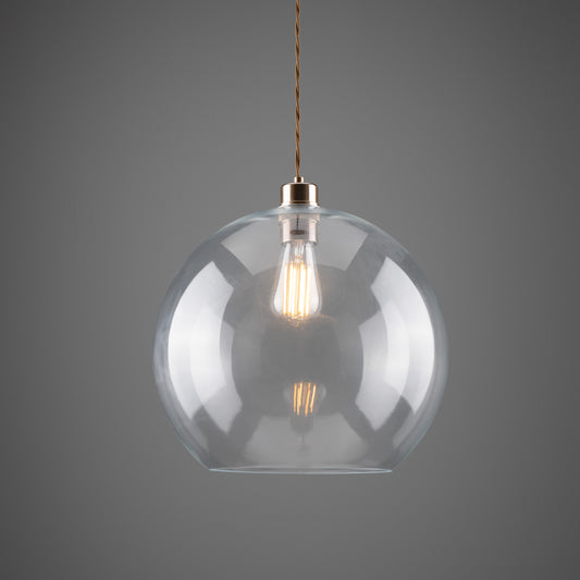 Eden Clear Open Glass Globe Pendant Light