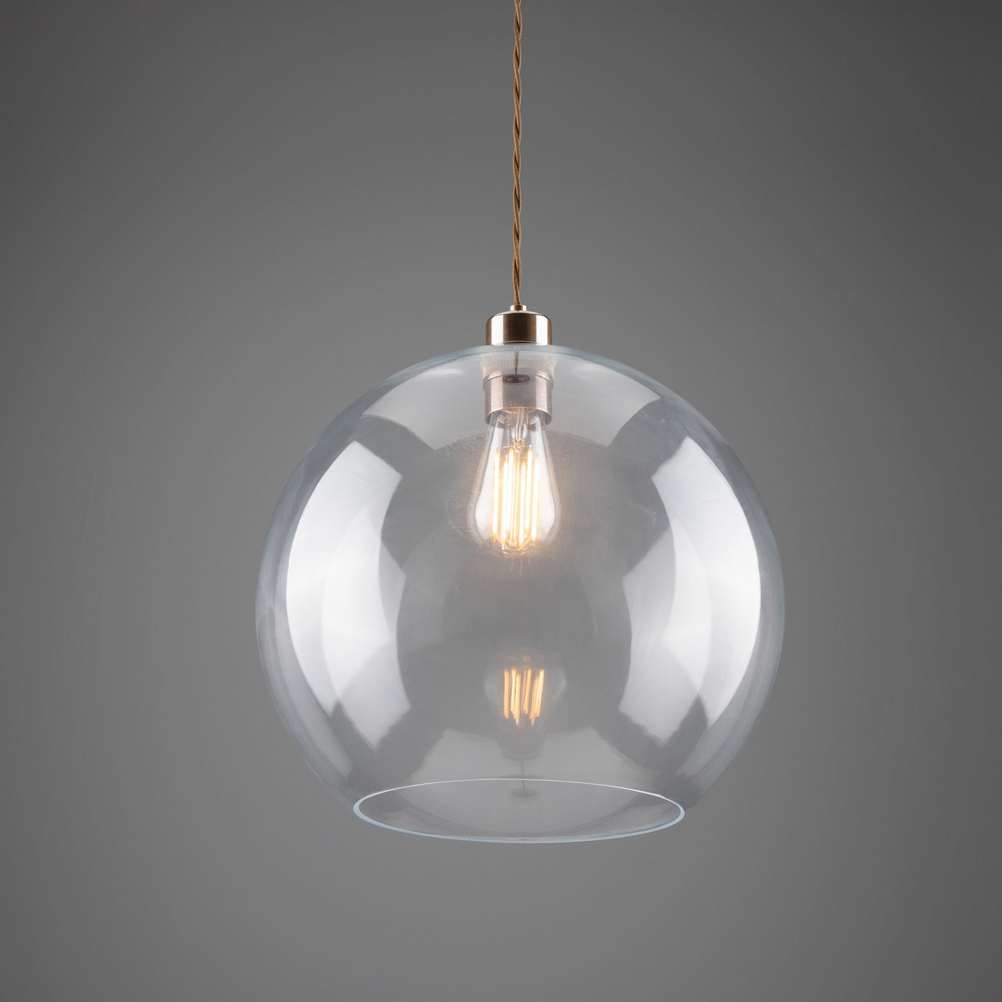 Eden Clear Open Glass Globe Pendant Light