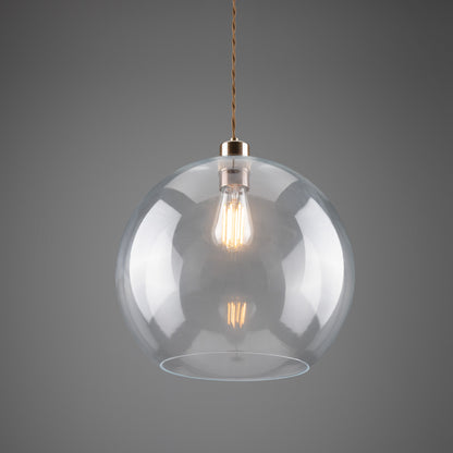 Eden Clear Open Glass Globe Pendant Light