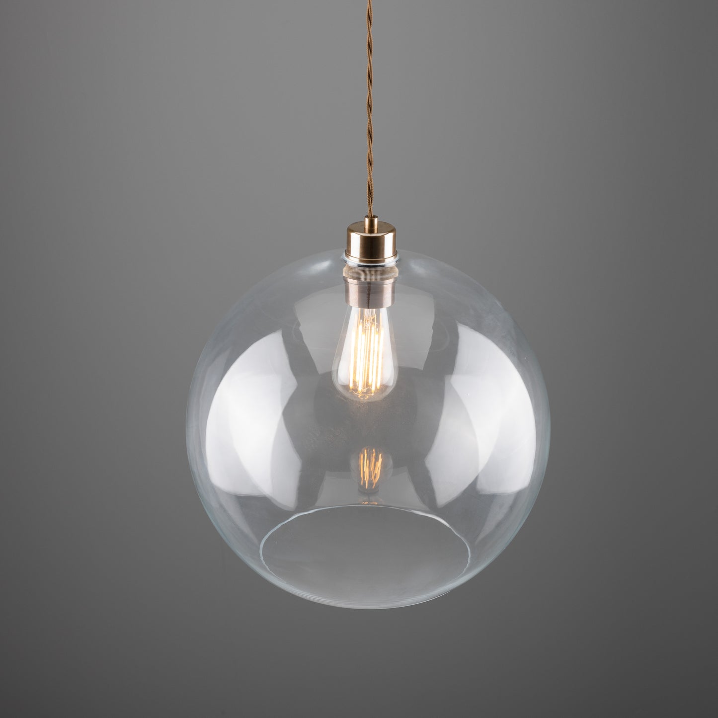 Eden Clear Open Glass Globe Pendant Light