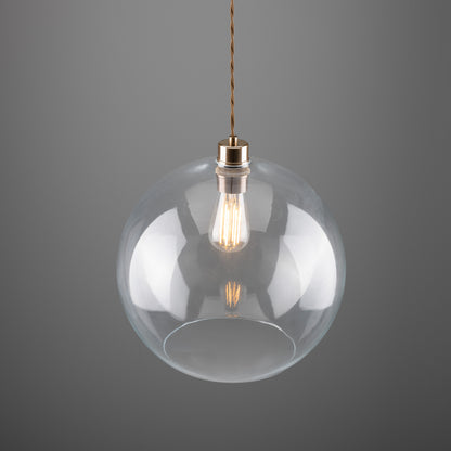 Eden Clear Open Glass Globe Pendant Light