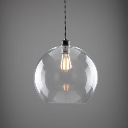Eden Clear Open Glass Globe Pendant Light