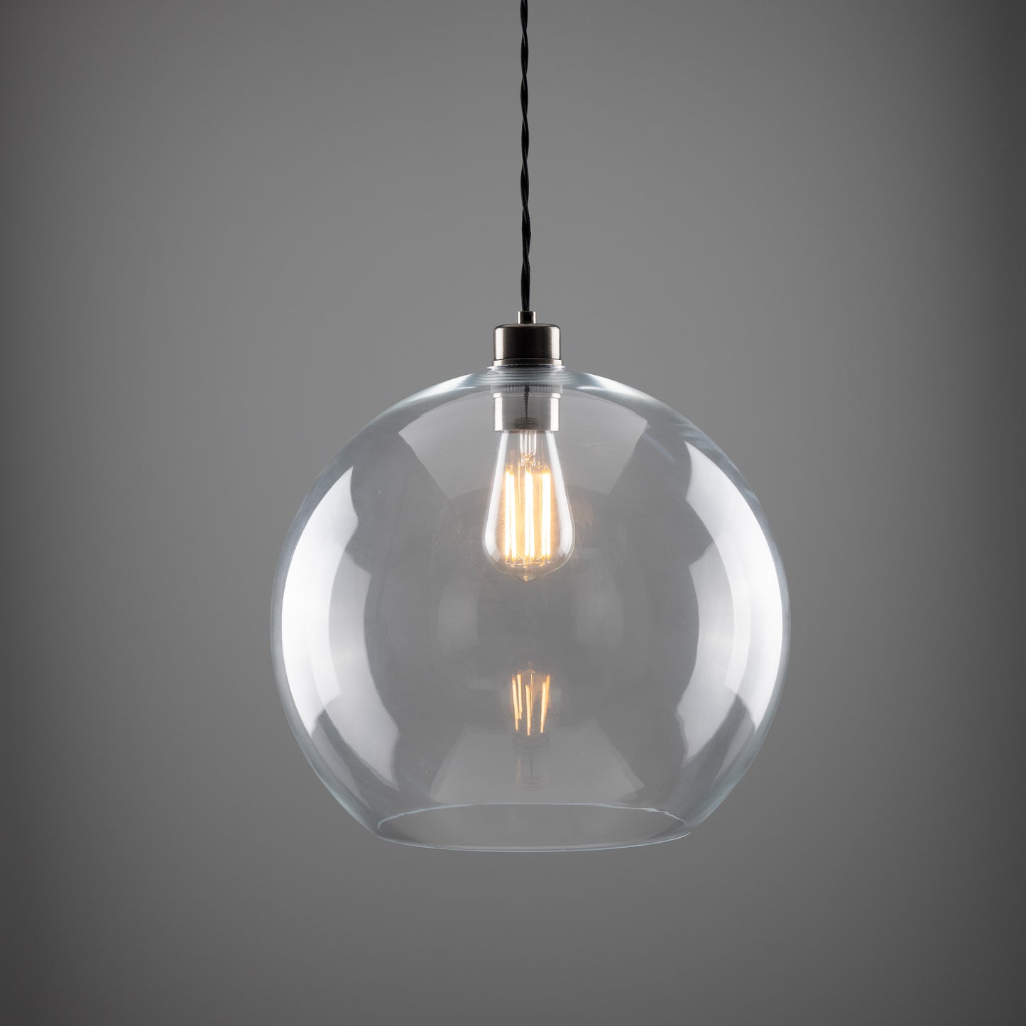 Eden Clear Open Glass Globe Pendant Light