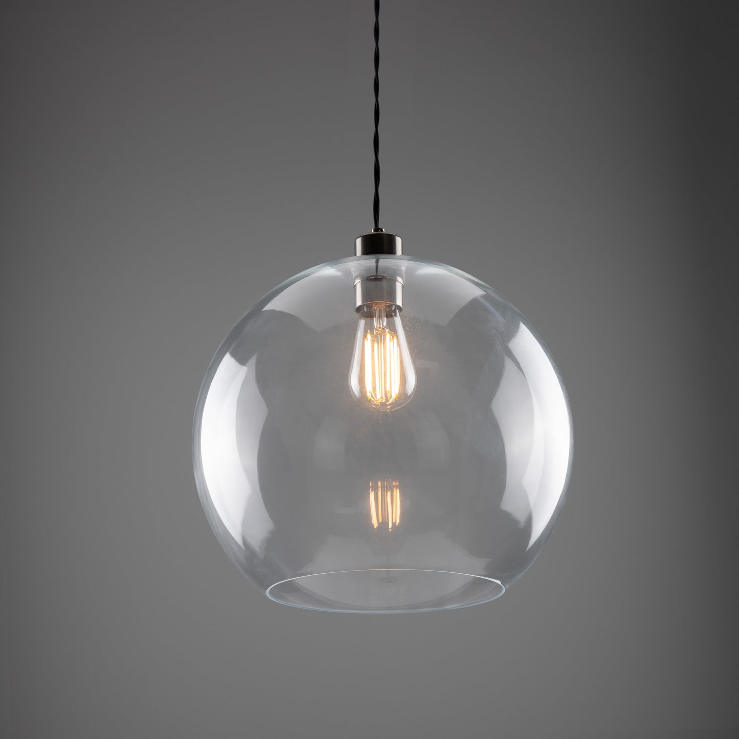 Eden Clear Open Glass Globe Pendant Light