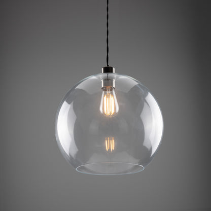 Eden Clear Open Glass Globe Pendant Light