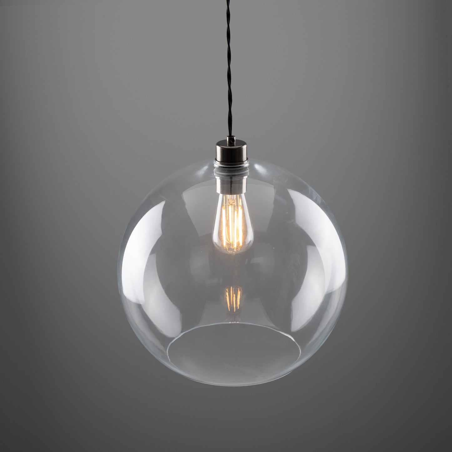 Eden Clear Open Glass Globe Pendant Light