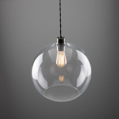 Eden Clear Open Glass Globe Pendant Light