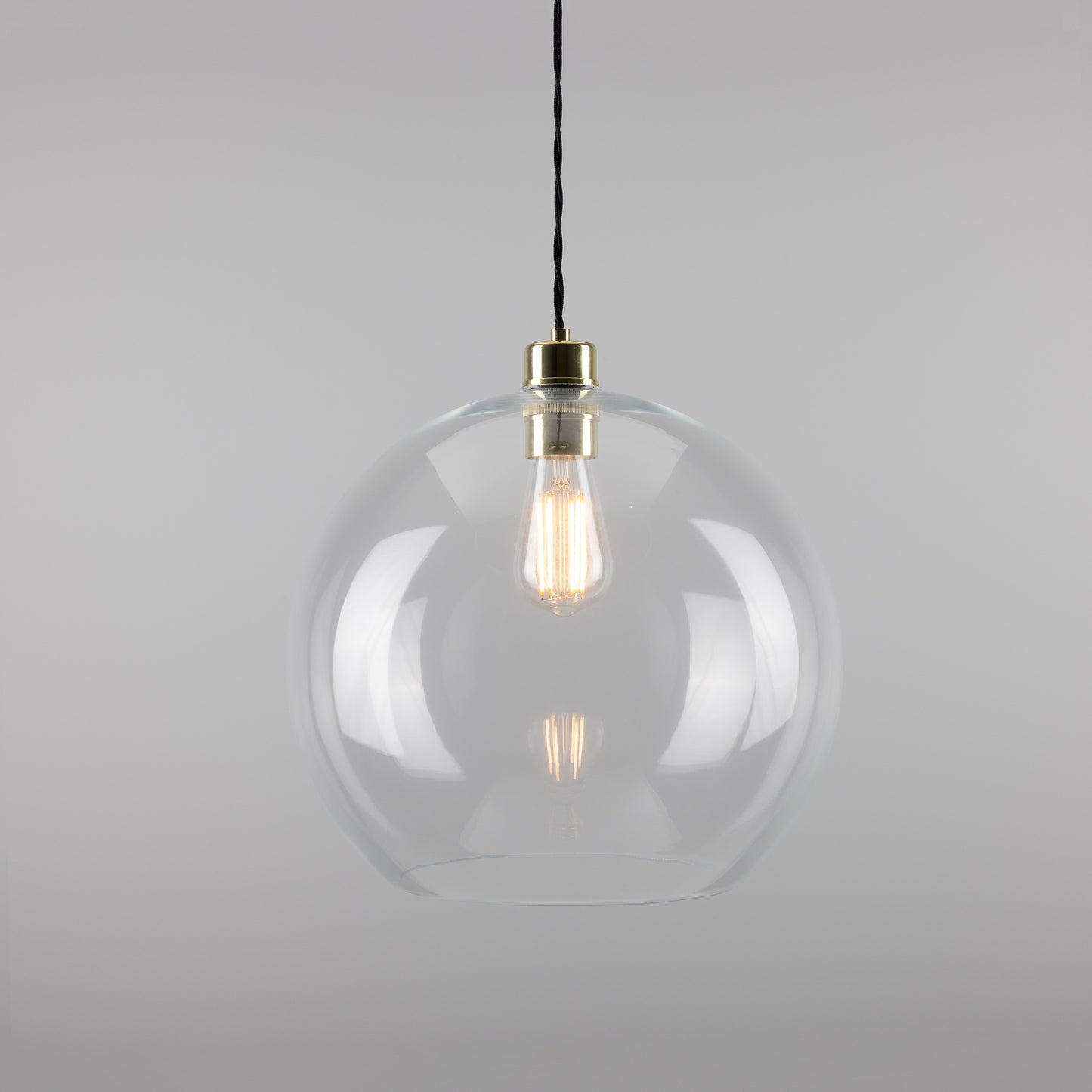 Eden Clear Open Glass Globe Pendant Light