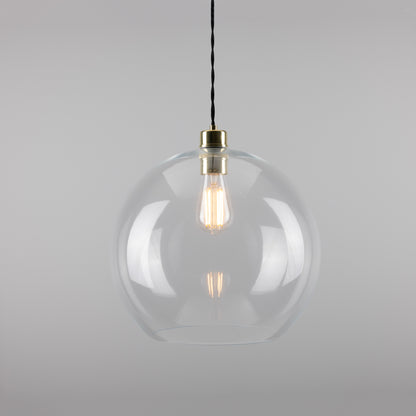 Eden Clear Open Glass Globe Pendant Light