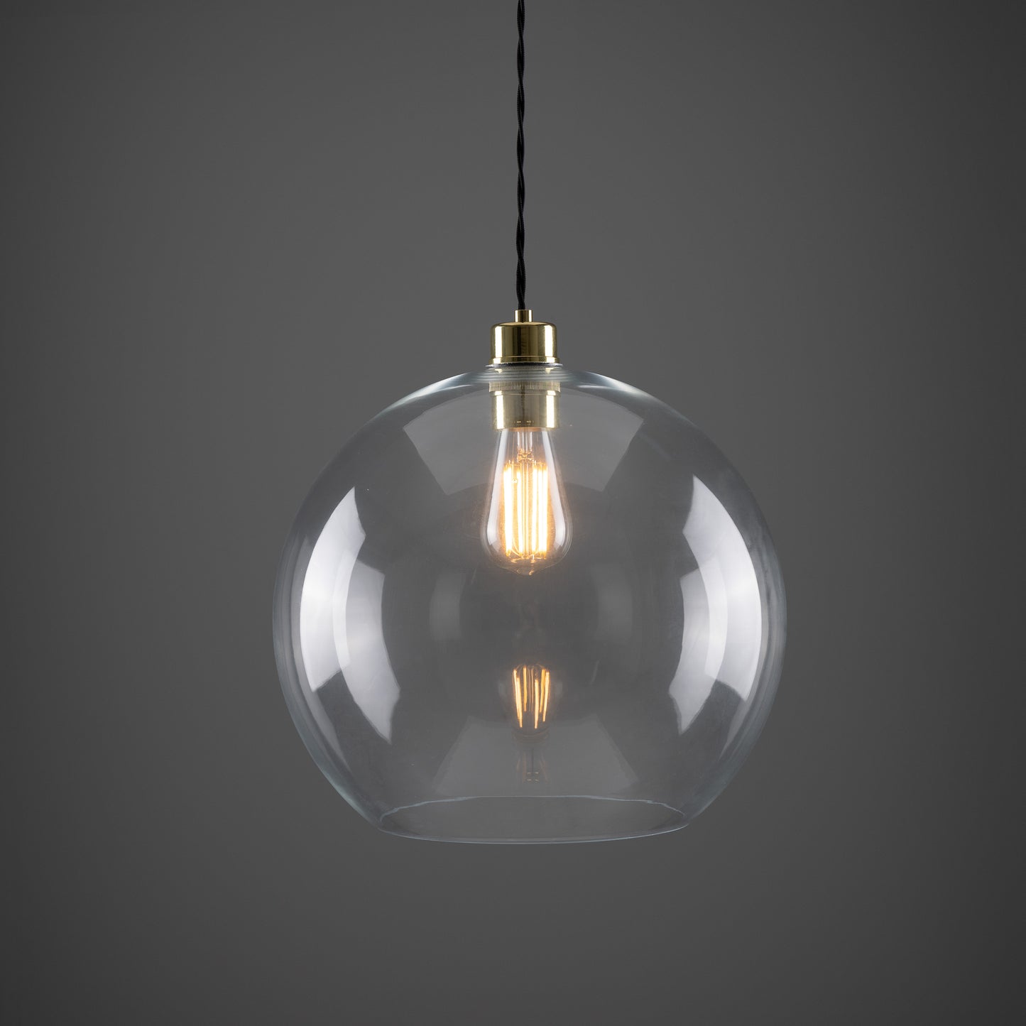 Eden Clear Open Glass Globe Pendant Light