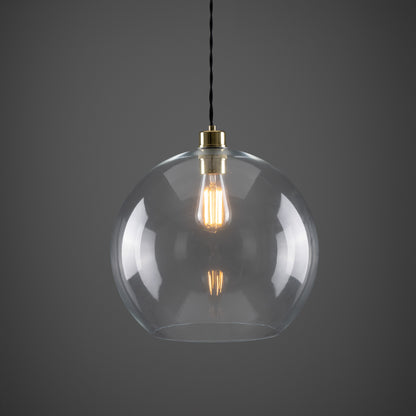Eden Clear Open Glass Globe Pendant Light