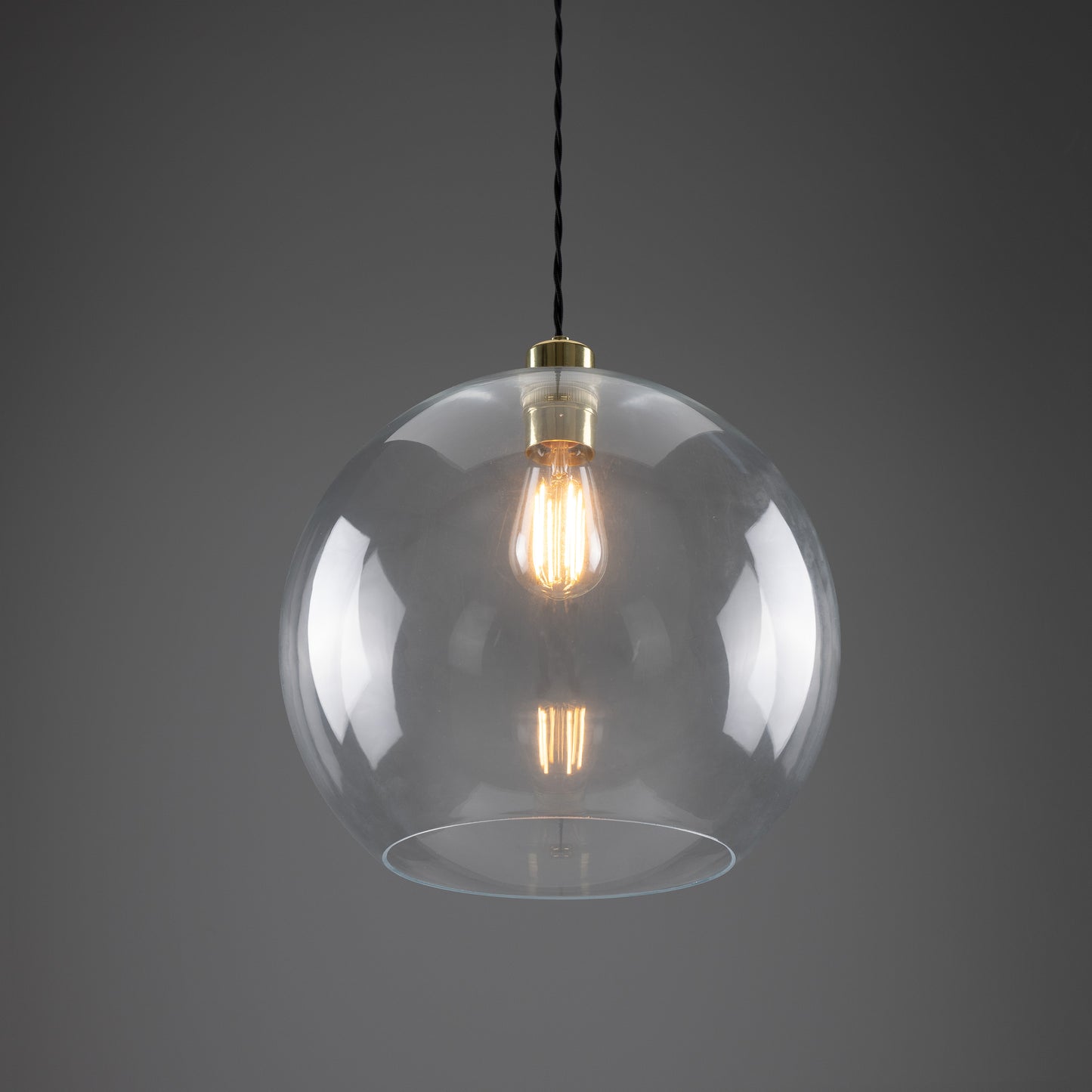 Eden Clear Open Glass Globe Pendant Light