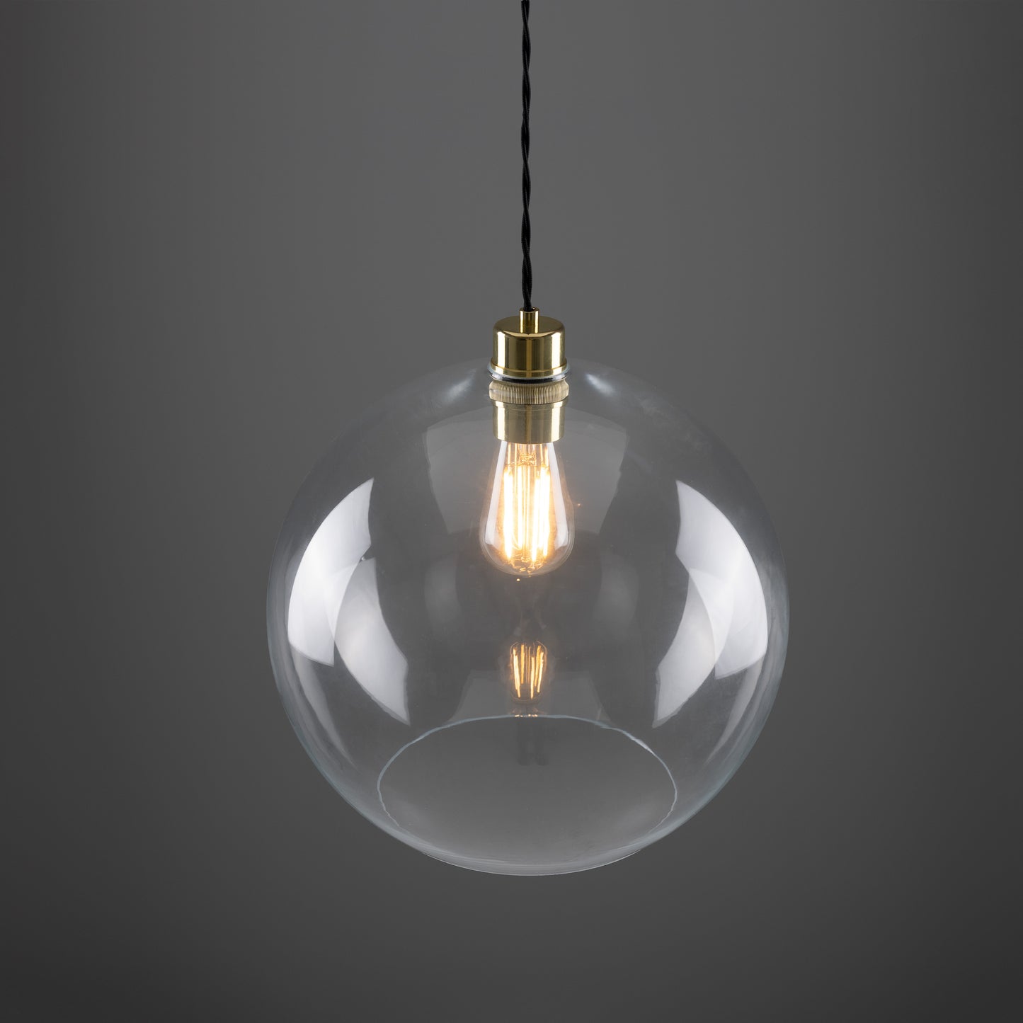 Eden Clear Open Glass Globe Pendant Light