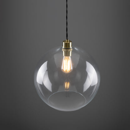 Eden Clear Open Glass Globe Pendant Light