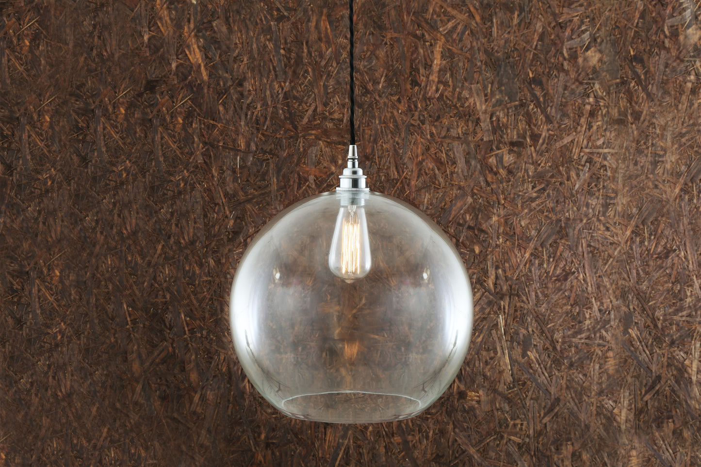 Eden Clear Open Glass Globe Pendant Light