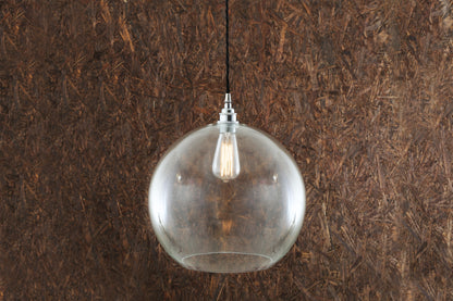 Eden Clear Open Glass Globe Pendant Light