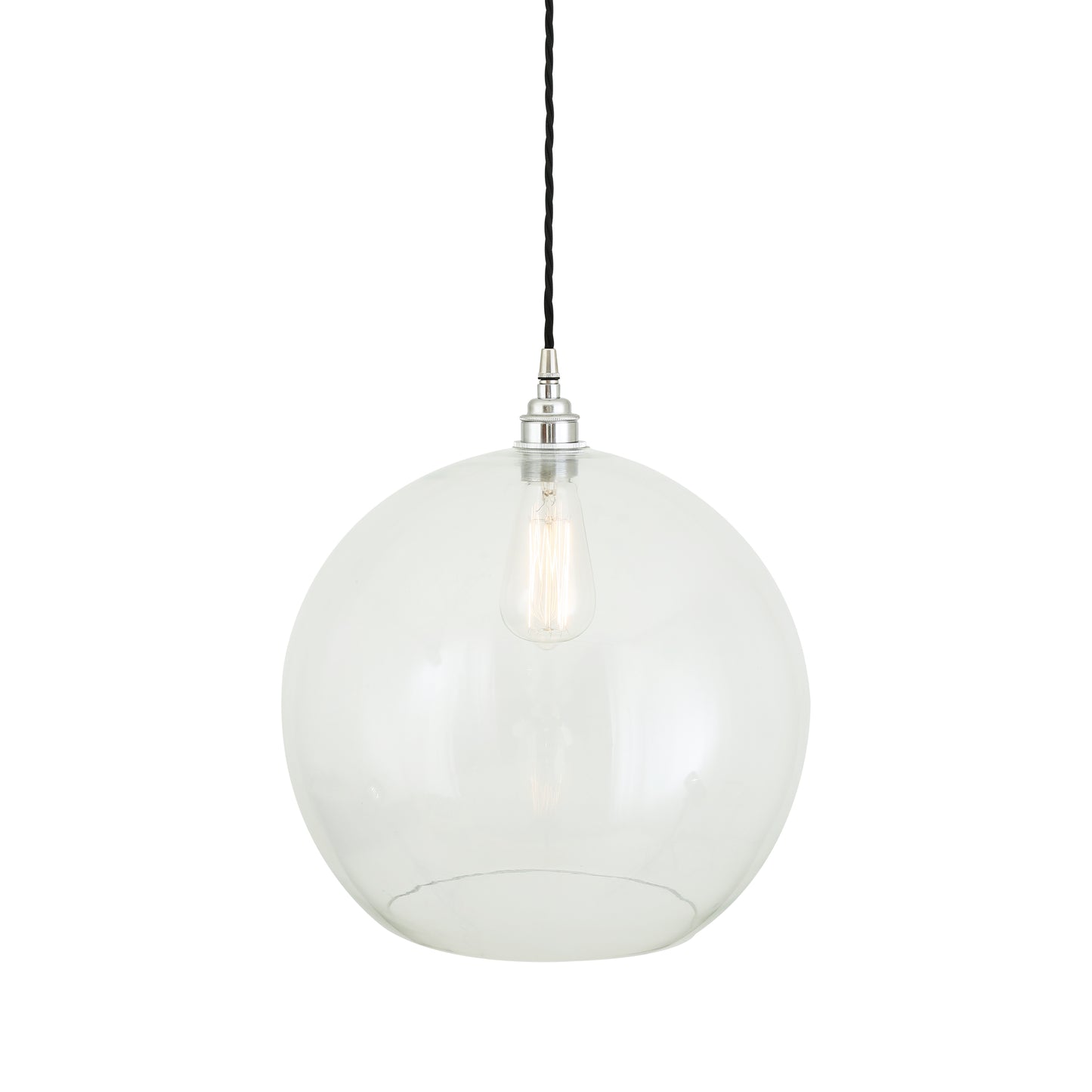 Eden Clear Open Glass Globe Pendant Light