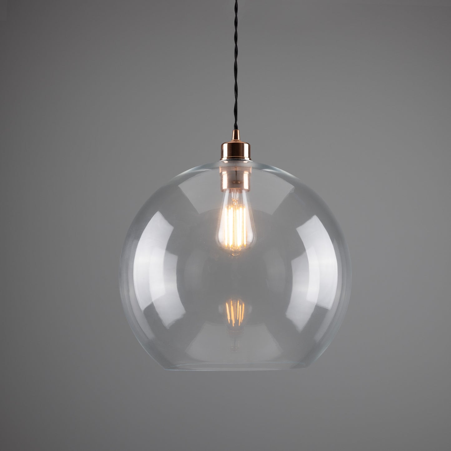 Eden Clear Open Glass Globe Pendant Light